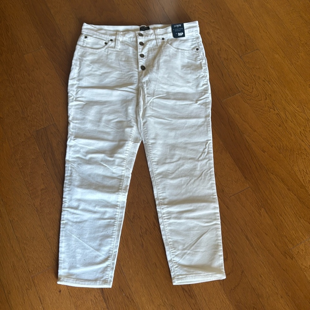 NEW J. Crew. Winter white high rise skinny petit courderoy jeans 👖❄️